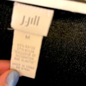 Size M j.Jill black blouse like new